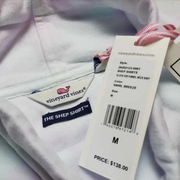 New women's M Vineyard Vines tie dye funnel neck shep shirt sweater - Picture 3 of 8